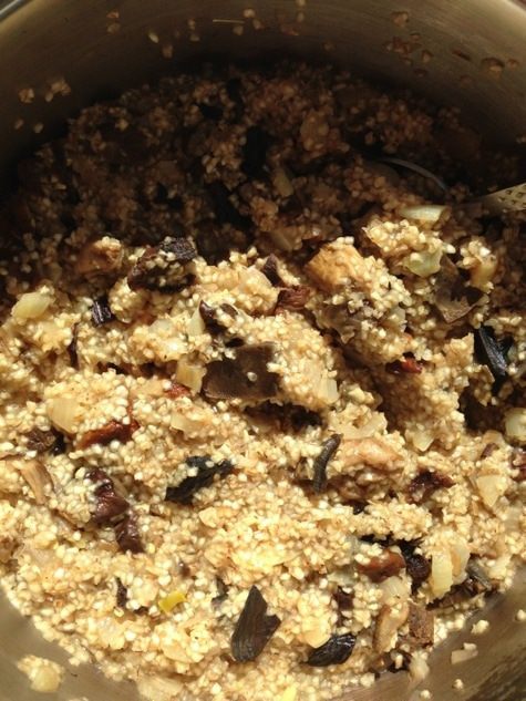 Крупяной каравай с грибами