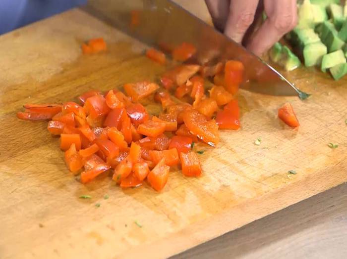 Кускус с овощами и сыром-гриль 