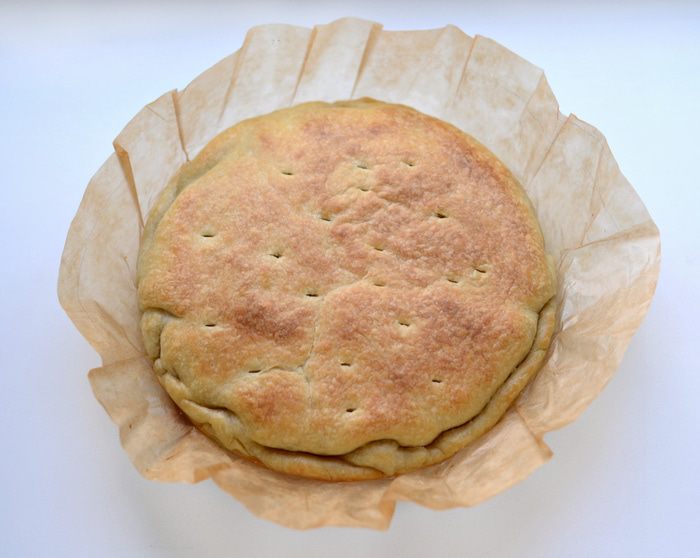 Луково-гороховый пирог