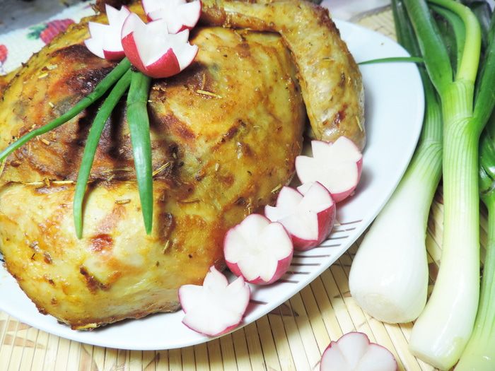 Фаршированная курочка по-французски