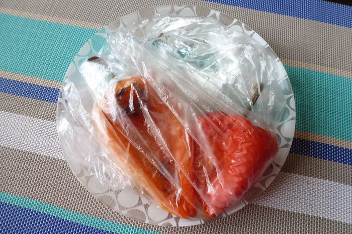 Салат из запеченных овощей со свежей зеленью