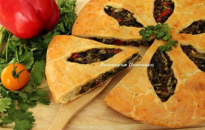 Пирог с огородной зеленью
