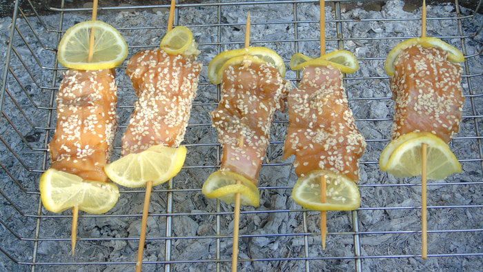 Шашлычок из лосося