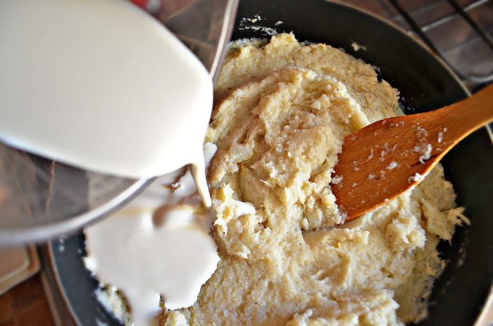 Суфле из цветной капусты с морковью и луком-пореем