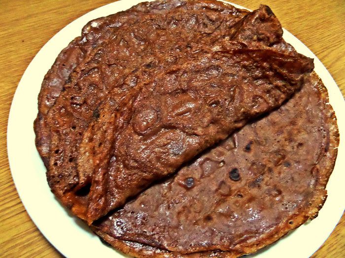 Шоколадные блины с лимонным курдом