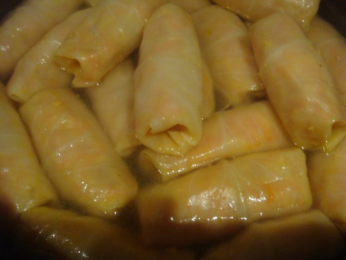 Постные голубцы с кукурузной крупой