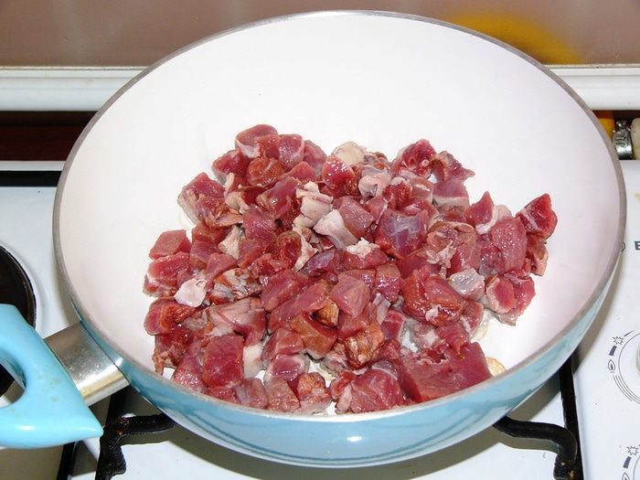 Рагу из зеленого горошка с мясом