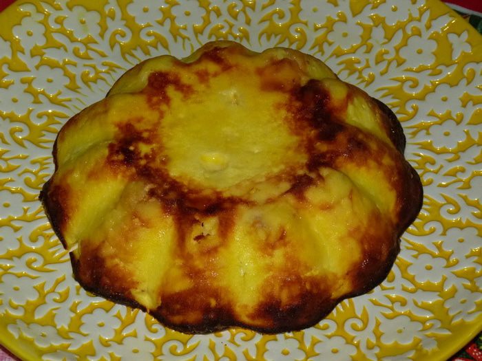 Творожная запеканка-суфле с абрикосами