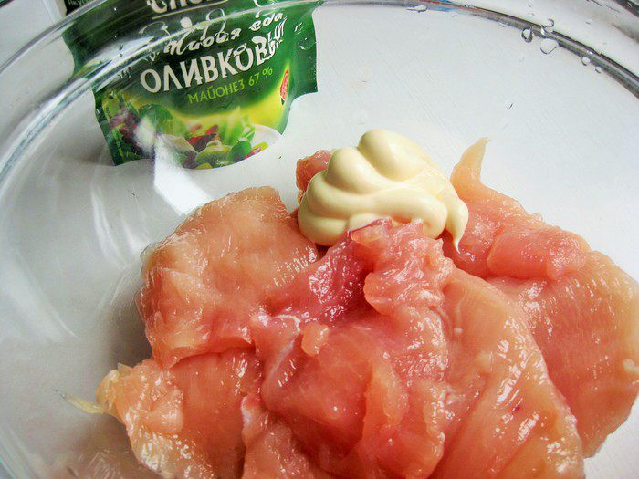 Куриное филе с оливками