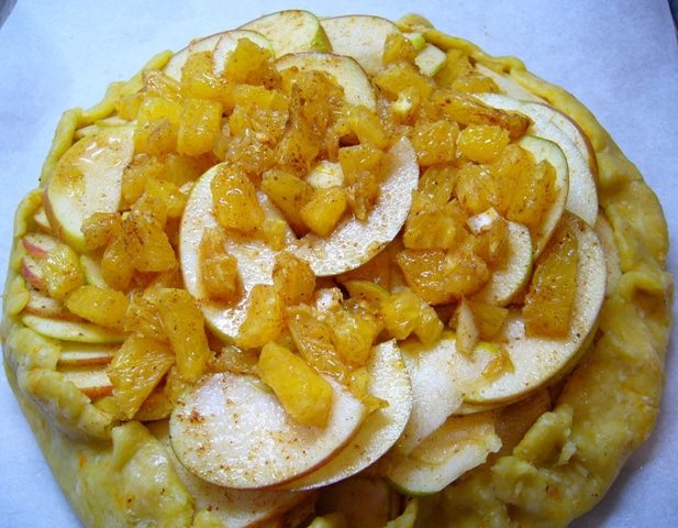 Постная галета с яблоками и апельсином
