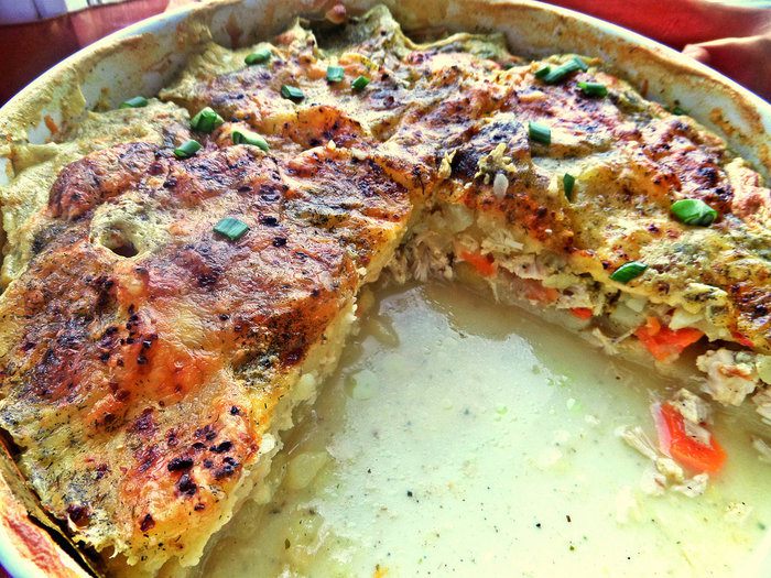 Картофельная запеканка с курицей