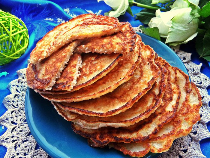 Блинчики с кокосом и отрубями