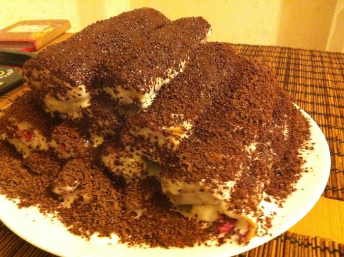 Вишневый пирог &amp;quot;Полено&amp;quot;