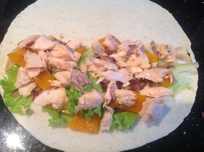 Кесадилья с лососем