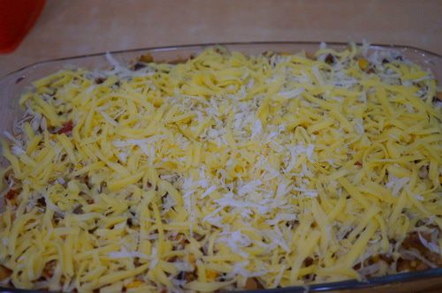 Овощная запеканка с сальсой