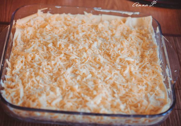 Лазанья сырная с грибами
