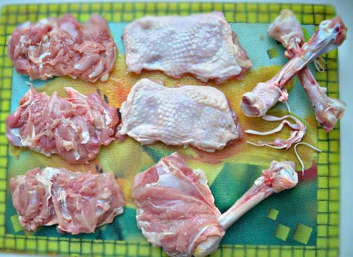 Курица, запеченная с мандаринами