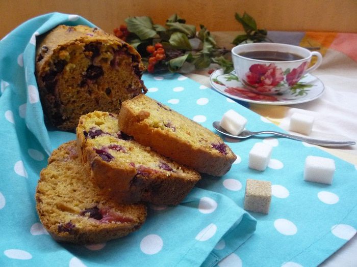 Десертный клюквенно-апельсиновый хлеб