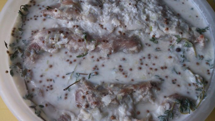 Ребра с клюквенным соусом