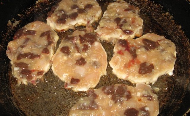 Куриные оладьи с печенью
