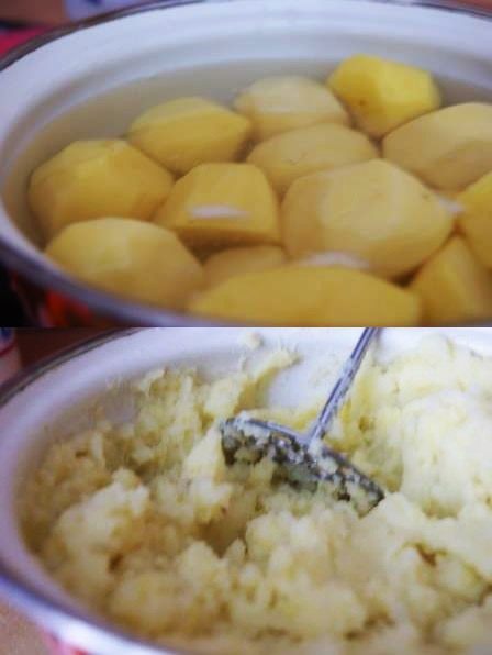 Запеканка с куриным филе, грибами и картофельным пюре