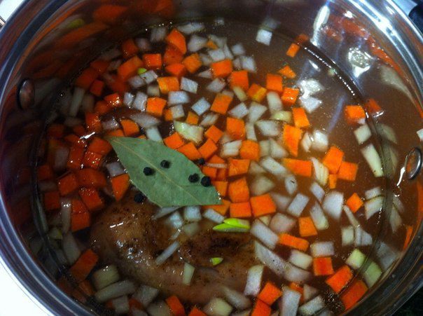 Овощной супчик с перепелкой