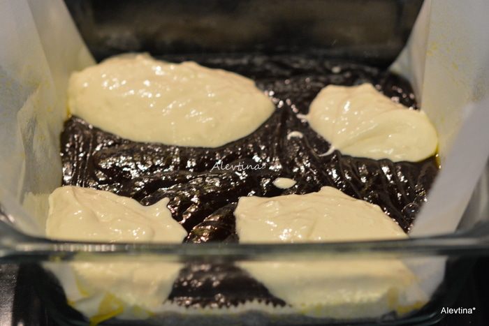 Ягодный брауни чизкейк