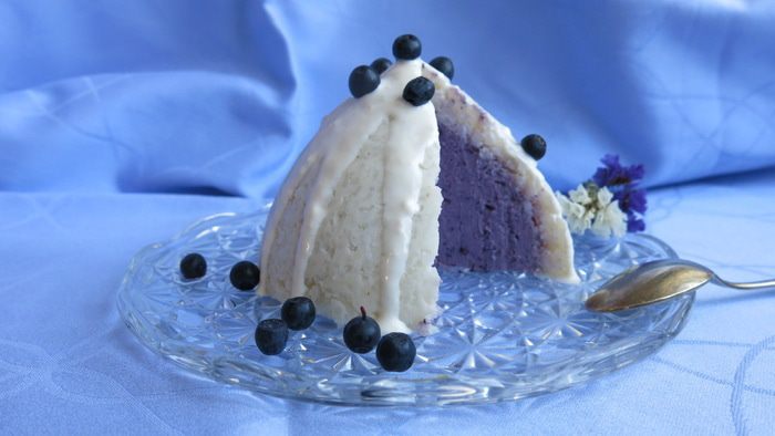 Десерт &amp;quot;Снежная чернично-ванильная вершина&amp;quot;