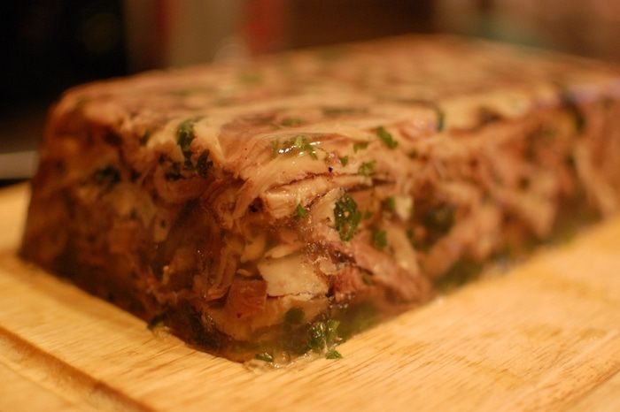 Зельц из свиной рульки с языком