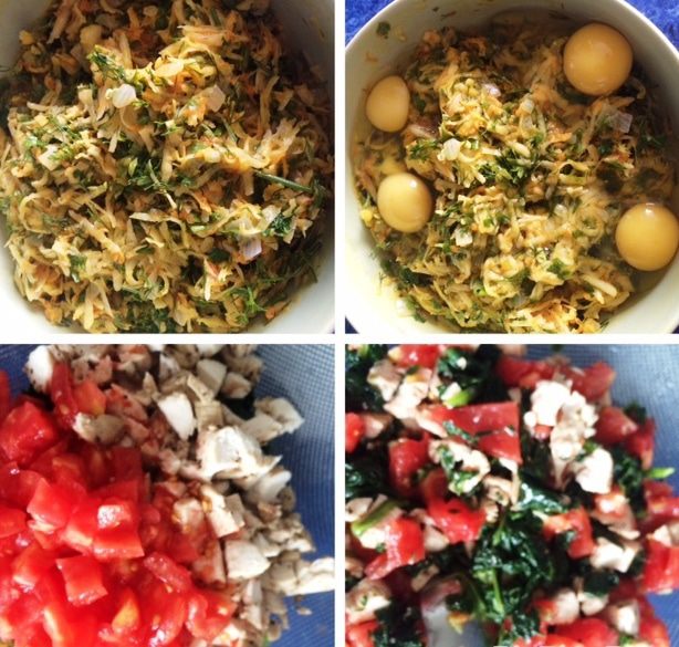 Картофельная запеканка с брынзой и шпинатом