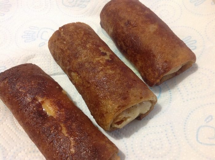 Блинные спринг роллы с курицей и овощами