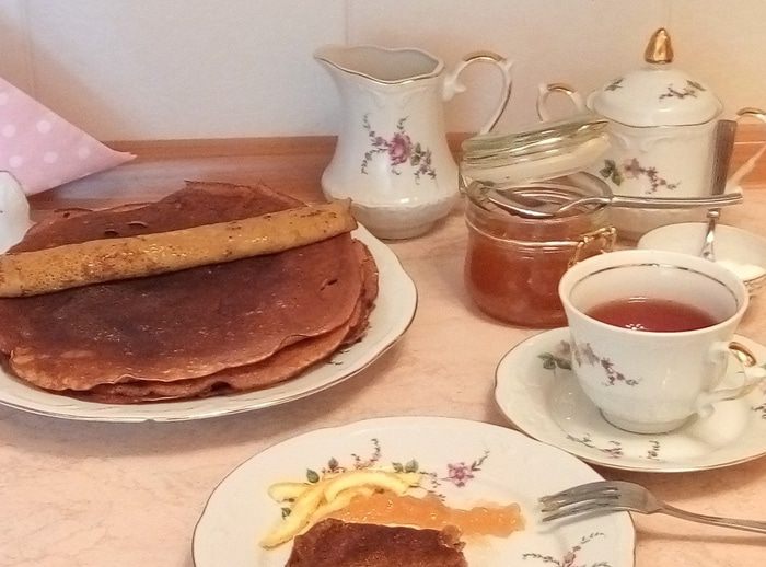 Пряные блины с тыквой