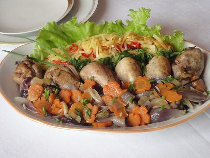 Курочка с лимонным картофелем