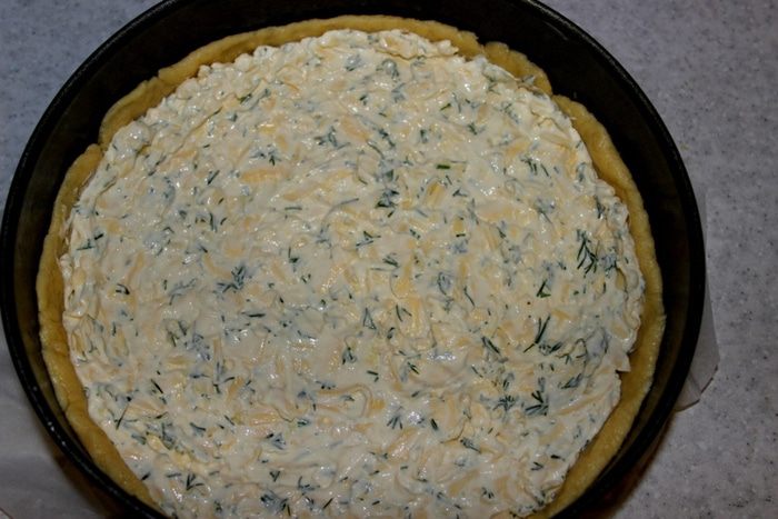 Пирог с сыром и творогом