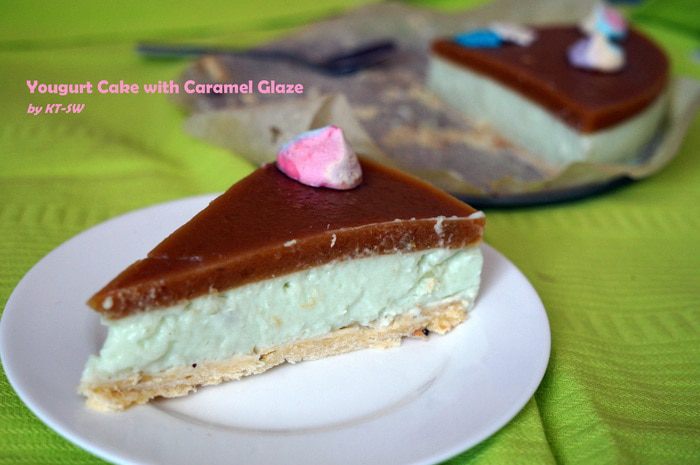 Йогуртовый торт в карамельной глазури