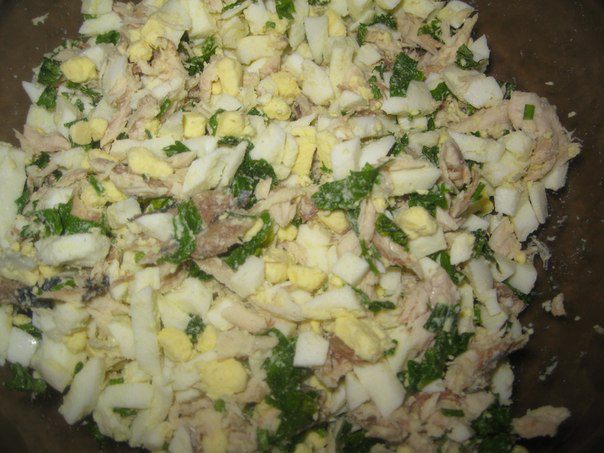 Блины в сырную клеточку с начинкой