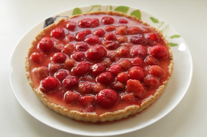 Тарт с рикоттой и клубникой