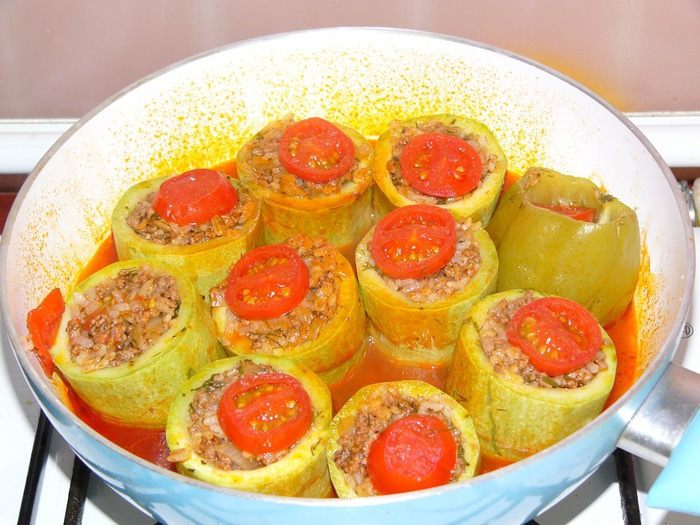 Фаршированные кабачки по рецепту турецкой свекрови (kabak dolması)