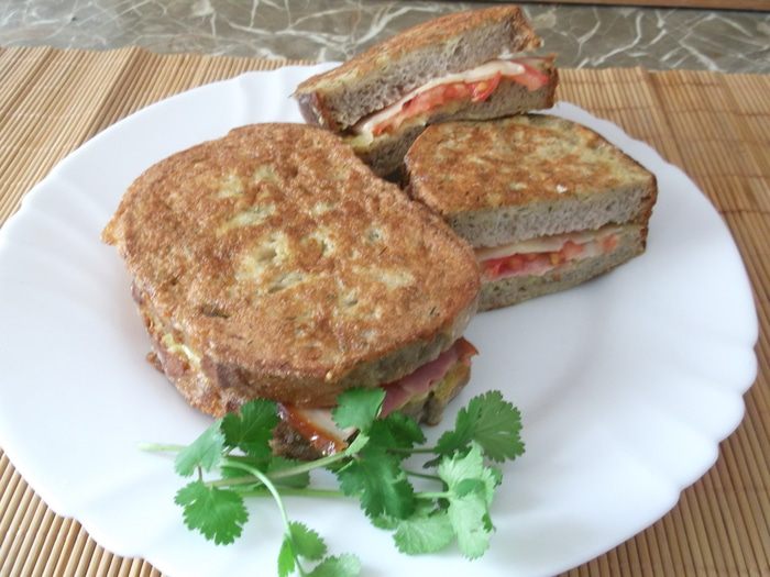 Быстрый бутерброд в кляре