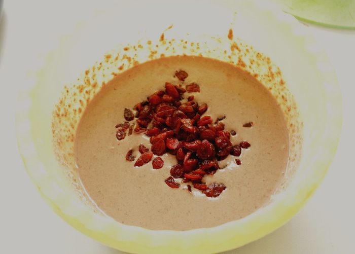  Пирог с печенью и вяленой клюквой