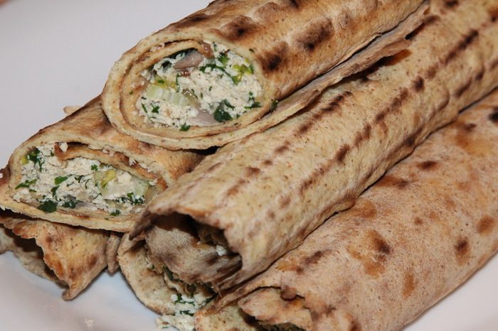 Лепешки с сыром тофу