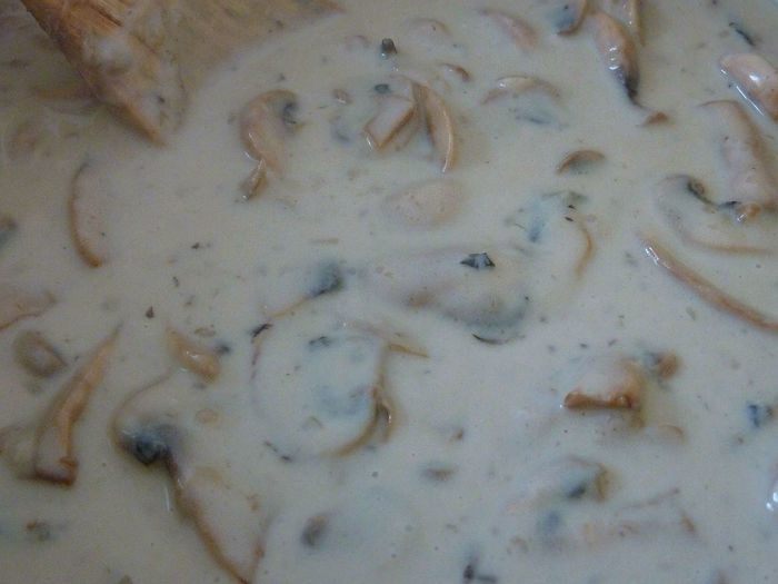 Запеченная паста с грибами 