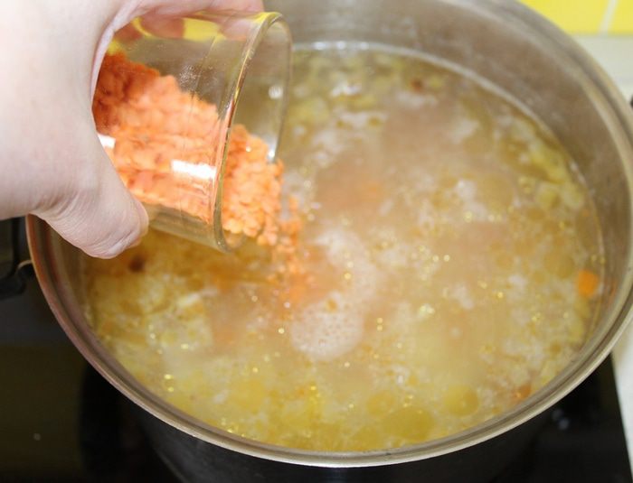 Суп с пшеничной крупой и чечевицей (постный)