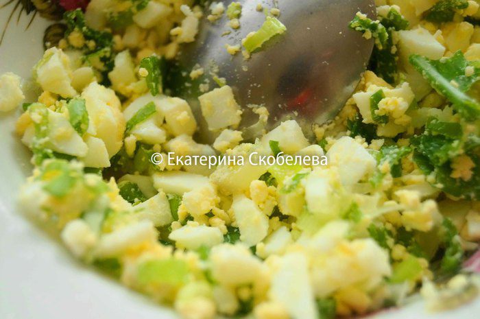 Фламенкины с начинкой из сыра, яйца и зеленого лука