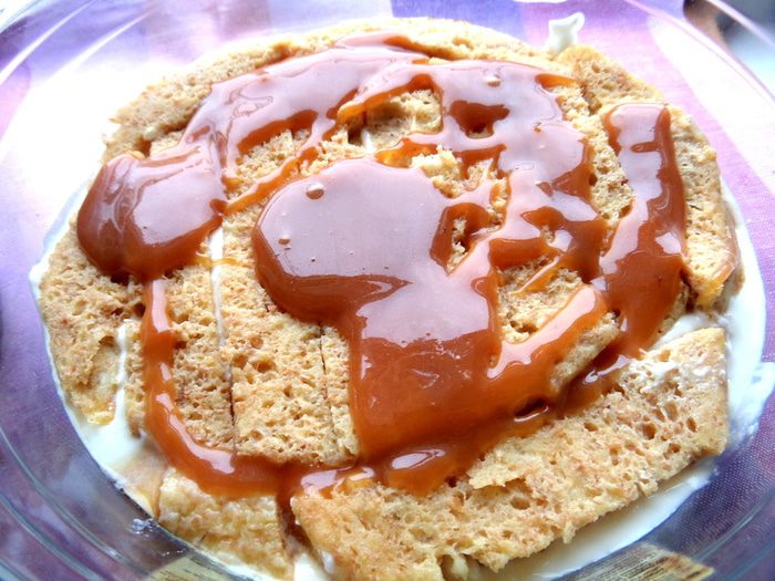 Тирамису на твороге с карамельной прослойкой