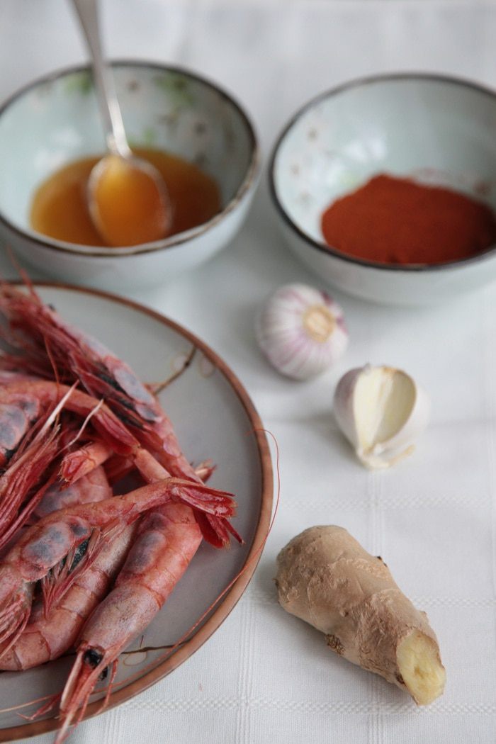 Креветки в имбирно-медовой глазури