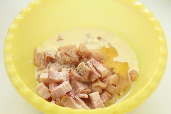 Террин из курицы с грибами 