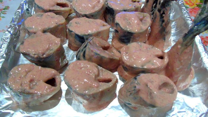 Пикантная запеченная скумбрия