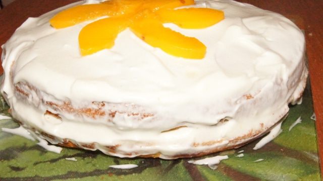 Персиковый торт &amp;quot;Белоснежный&amp;quot;