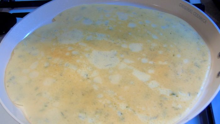 Блины на ряженке с зеленью